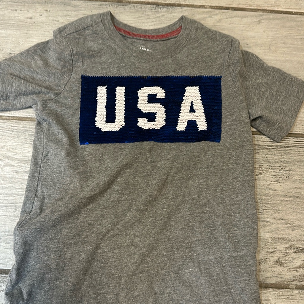 Osh Kosh Sequin Usa Boys Shirt Size 5